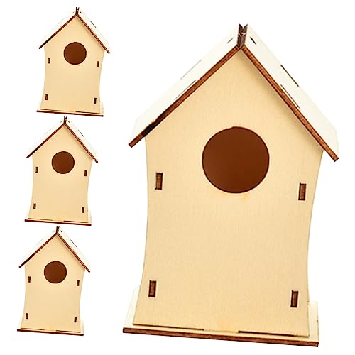 Mipcase 4 Stück Teiliges DIY Weihnachtsdeko aus Holz Unbemalte Hausornamente zum Bemalen Einfache Montage Kindgerecht Personalisierbar Holzdekoration für Weihnachten und Geschenke Mipcase 4 Stück Teiliges DIY Weihnachtsdeko aus Holz Unbemalte Hausornamente zum Bemalen Einfache Montage Kindgerecht Personalisierbar Holzdekoration für Weihnachten und Geschenke von Mipcase