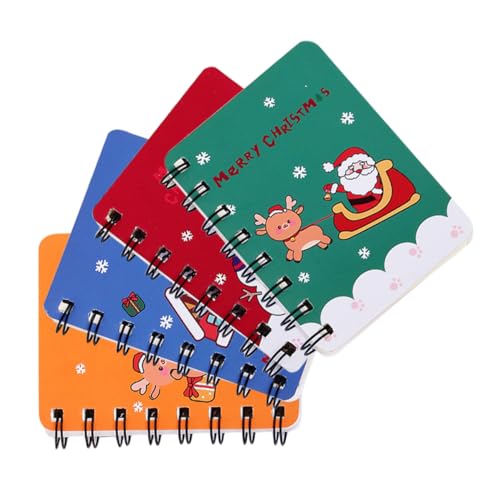 Mipcase 4 Stück Teiliges Mini Spiralnotizbuch Buntes Weihnachts Design Handliche Spiralnotizblöcke für Büro Schule und Alltag Langlebig aus Papier und Metall als für Notizen Mipcase 4 Stück Teiliges Mini Spiralnotizbuch Buntes Weihnachts Design Handliche Spiralnotizblöcke für Büro Schule und Alltag Langlebig aus Papier und Metall als für Notizen von Mipcase