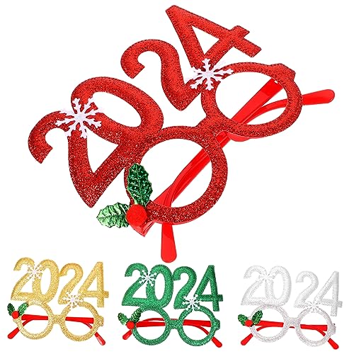 Mipcase 4 Stück Weihnachtsbrillen Partybrillen mit Festlichen Designs Leichte Bequeme Brillengestelle für Weihnachten und Neujahrsfeiern Foto Requisiten für Erwachsene Zufällige Farbe Mipcase 4 Stück Weihnachtsbrillen Partybrillen mit Festlichen Designs Leichte Bequeme Brillengestelle für Weihnachten und Neujahrsfeiern Foto Requisiten für Erwachsene Zufällige Farbe von Mipcase