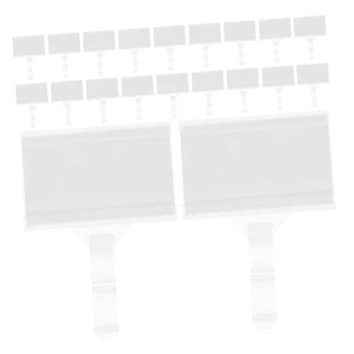 Mipcase 40Stücke Etikettenhalter Clip Design für Drahtregale Transparente Preisschilder für Supermärkte Einzelhandel Einfache Installation Schnelle von Mipcase