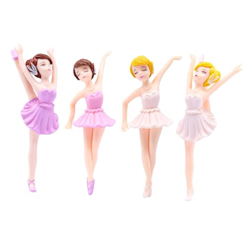 Mipcase 4Stücke Teiliges Ballerina Tortenstecker Elegante Kuchendekoration für Geburtstagsfeiern Muffins und Desserts Partydekoration für Kreative von Mipcase