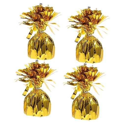 Mipcase 4Stücke Teiliges Goldballongewichte für Heliumballons Stabiler Ballongewicht Block für Hochzeiten Partys und Feierlichkeiten Dekoration für Besondere Anlässe von Mipcase