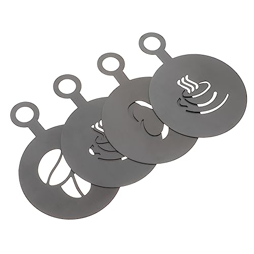 Mipcase 4Stücke Teiliges Kaffeestabellen für Latte Art Schablonen für Kreative Kaffeekreationen für Cappuccino und Heiße zu Lagern Verwenden von Mipcase