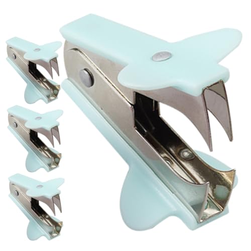 Mipcase 4Stücke Teiliges Tragbarer Heftklammerentferner Pastellfarben und Leicht für Büro und Zuhause Ergonomisches Design für Müheloses Entfernen von Heftklammern von Mipcase