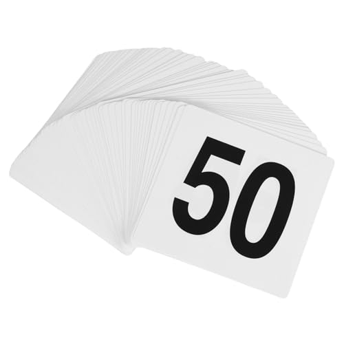 Mipcase 50 Stück Tischnummern Sitzkarten Für Hochzeiten Hochzeitsnummernkarten Nummern Platzkarten Tischkarten Für Sitzplätze Restaurant Tischschilder Tisch Sitzkarten von Mipcase