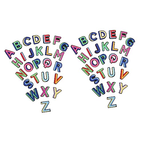 Mipcase 52Stücke Teiliges Alphabet Patch Bügel und Nähapplikationen für Kleidung Taschen und Hüte DIY Dekoration und Reparatur für Handwerksprojekte von Mipcase