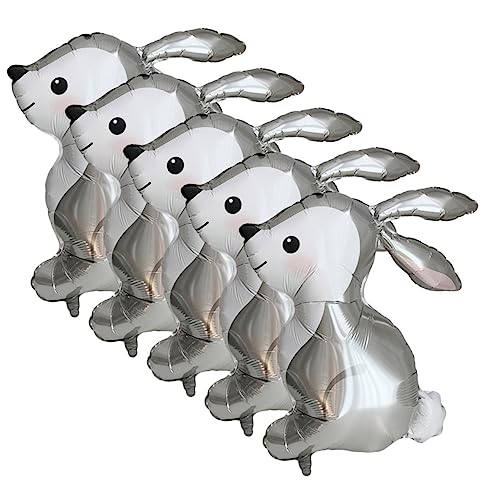 Mipcase 5Stücke Teiliges Tierballons Hasenform Lustige für Kindergeburtstage und Ostern Partyballons für Garten und Veranstaltungen mit Liebevoller Verarbeitung von Mipcase
