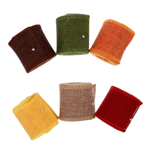 Mipcase 6 Rollen Bunte Jute Dekobänder Breit Vielseitige Weihnachtsbänder für DIY Kränze Geschenkverpackung und Herbstdeko Rustikale Schleifenbänder für Bastelprojekte Mipcase 6 Rollen Bunte Jute Dekobänder Breit Vielseitige Weihnachtsbänder für DIY Kränze Geschenkverpackung und Herbstdeko Rustikale Schleifenbänder für Bastelprojekte von Mipcase