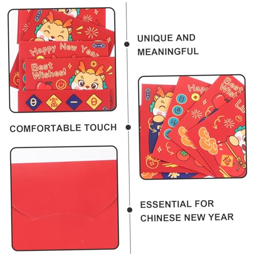 Mipcase 6 Stück Teiliges Chinesische Rote Umschläge Drachenjahr Karton Geldgeschenke Frühlingsfest Glückwunschumschläge Traditionell Langlebig Mipcase 6 Stück Teiliges Chinesische Rote Umschläge Drachenjahr Karton Geldgeschenke Frühlingsfest Glückwunschumschläge Traditionell Langlebig von Mipcase