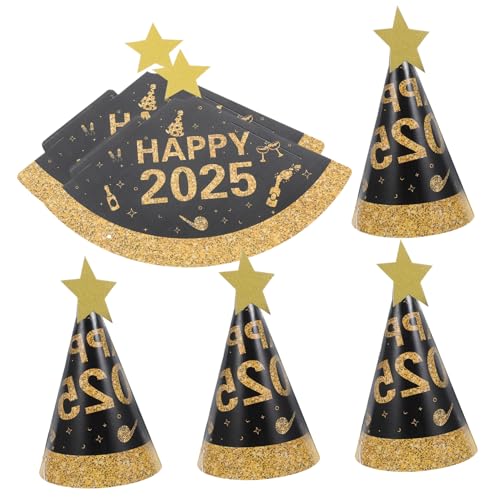 Mipcase 6 Stück Teiliges Schwarzer und Goldener Papier Partyhüte für Silvesterfeiern Luxuriöses Design Komfortabel Modisch für Neujahrspartys und Festliche Anlässe Mipcase 6 Stück Teiliges Schwarzer und Goldener Papier Partyhüte für Silvesterfeiern Luxuriöses Design Komfortabel Modisch für Neujahrspartys und Festliche Anlässe von Mipcase