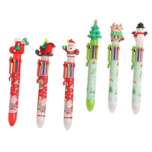 Mipcase 6 Stück Teiliges Weihnachts Kugelschreiber Bunte Einziehbare Kugelschreiber mit Kreativem Design Langlebig und Tragbar für Büro Schule Basteln und Festliche Geschenke Mipcase 6 Stück Teiliges Weihnachts Kugelschreiber Bunte Einziehbare Kugelschreiber mit Kreativem Design Langlebig und Tragbar für Büro Schule Basteln und Festliche Geschenke von Mipcase