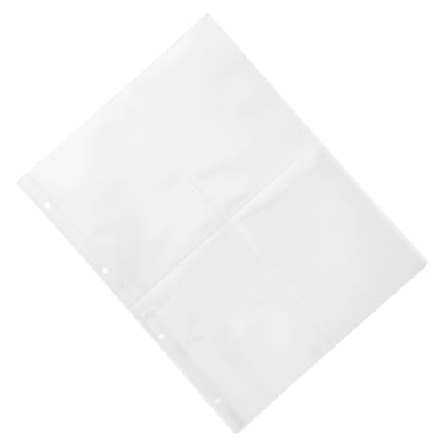 Mipcase 60Stücke Nachfüllseiten Transparente Loseblatt Fotoseiten für Sicheren Schutz von Fotos Postkarten und Karten für Ordner und Einfache Aufbewahrung von Mipcase