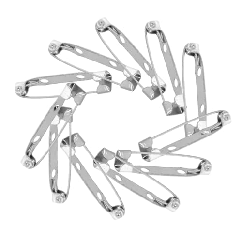 Mipcase 60Stücke Versilberte Anstecknadeln mit Sicherheitsverriegelung Langlebig für DIY Schmuck Anstecker und Bastelarbeiten Lochdesign für Einfache von Mipcase