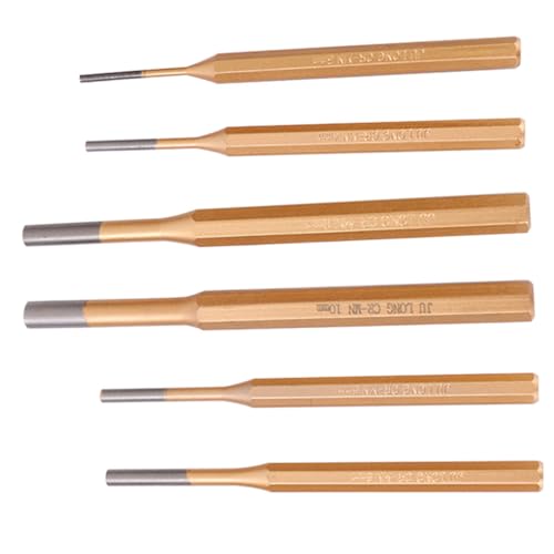 Mipcase 6Stücke Teiliges Pin Punch Set Professionelle Antriebsstifte Verschiedenen Hochfestem für Reparaturen und Holzarbeiten von Mipcase