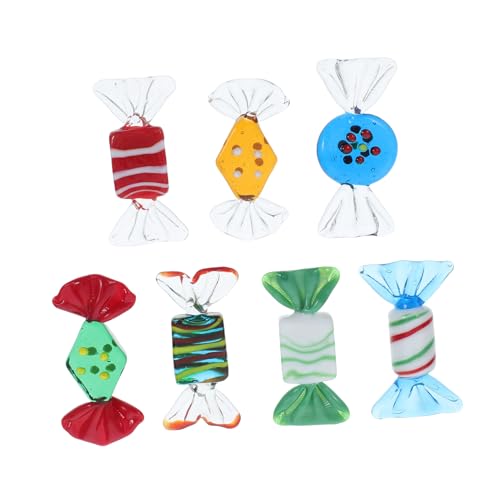 Mipcase 7 Stück Teiliges Vintage Süßigkeiten Ornament Set Bunte Tischdekoration für Hochzeit Party Weihnachten Künstlerische Candy Figuren als Verspielte Deko für Festliche Anlässe von Mipcase