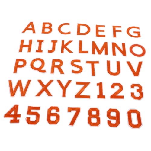 Mipcase 72Stücke Orangefarbene und Aufnäher zum Aufbügeln A Z und Dekorieren und Reparieren für Jeans Hüte Taschen DIY Zubehör Selbstklebende Mipcase 72Stücke Orangefarbene und Aufnäher zum Aufbügeln A Z und Dekorieren und Reparieren für Jeans Hüte Taschen DIY Zubehör Selbstklebende von Mipcase