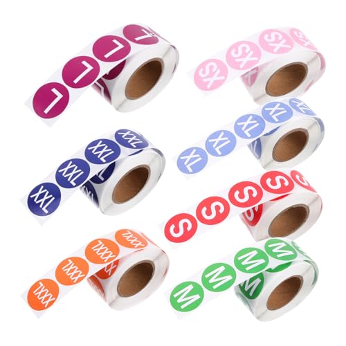 Mipcase 7Rollen Kleidungsgrößen Aufkleber Selbstklebende Runde Papieretiketten für Einfache Kleidungsorganisation Mipcase 7Rollen Kleidungsgrößen Aufkleber Selbstklebende Runde Papieretiketten für Einfache Kleidungsorganisation von Mipcase
