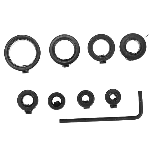 Mipcase 8 Stück Begrenzungsring Schlüssel Tiefenanschlagkragen Aus Metall Bohrerhalsband Aus Metall Bohrerring Holzbohrer-ortungsgerät Black Stahl Mit Hohem Kohlenstoffgehalt von Mipcase