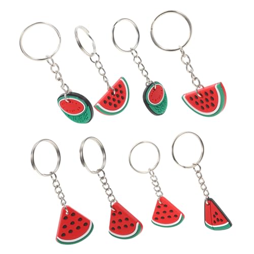 Mipcase 8 Stück Pvc Wassermelonen Schlüsselanhänger Wassermelonen Schlüsselring Obst Schlüsselanhänger Taschenanhänger Wassermelonen Schlüsselanhänger Partygeschenke von Mipcase