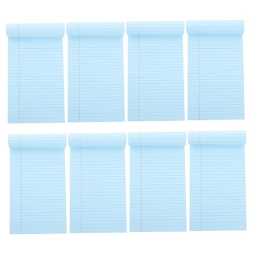 Mipcase 8 Stück Teiliges Notizblock mit Linierten Abreißbaren Seiten Glattes Schreibpapier To Do List Memo Pad für Büro Schule und Alltag Blau Mipcase 8 Stück Teiliges Notizblock mit Linierten Abreißbaren Seiten Glattes Schreibpapier To Do List Memo Pad für Büro Schule und Alltag Blau von Mipcase