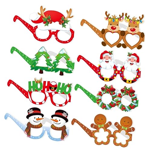 Mipcase 8 Stück Teiliges Weihnachts Partybrillen mit Schneemann und Rentier Lustige Fotorequisiten für Weihnachtsfeier Unisex Weihnachtsgläser in Bunten Farben Festliche Deko für Mipcase 8 Stück Teiliges Weihnachts Partybrillen mit Schneemann und Rentier Lustige Fotorequisiten für Weihnachtsfeier Unisex Weihnachtsgläser in Bunten Farben Festliche Deko für von Mipcase