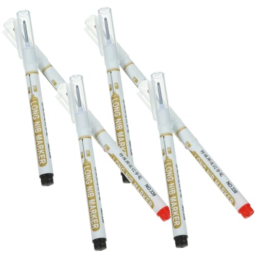 Mipcase 8Stücke Marker mit Spitze Zimmermannsstifte für Präzise Markierungen für Bau und Handwerksprojekte Schwarze Rote Stifte von Mipcase