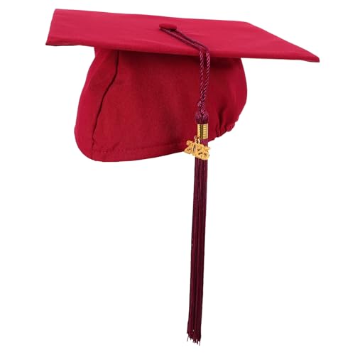 Mipcase Abiturmütze Gefälligkeiten für Abschlussfeiern Abschlusskappe mit Quaste Abschlusskappe 2025 Abschlusskappe für Jugendliche Graduierungsprop College-Abschlusskappe Polyester von Mipcase