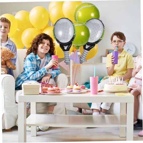 Mipcase Aluminium Folienballons Tennisball und Schläger Teilig Langlebige Sportparty Deko Metallisch Glänzende Tennis Ballons für Geburtstag Sportmotto und Feierlichkeiten Mipcase Aluminium Folienballons Tennisball und Schläger Teilig Langlebige Sportparty Deko Metallisch Glänzende Tennis Ballons für Geburtstag Sportmotto und Feierlichkeiten von Mipcase