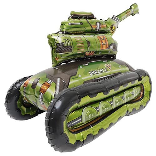 Mipcase Aluminiumfolie Tankmodell Ballon für Jungen Geburtstagsdeko Helium für Kinderpartys Dekorative Party Luftballons Geschenkfreundlich und Langlebig von Mipcase