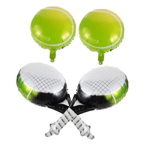 Mipcase Aufblasbares Tennisball und Tennisschläger Teilig Große Folienballons Grün und Sport Motto Dekoration für Geburtstagsfeiern Sportevents und Partyzubehör Mipcase Aufblasbares Tennisball und Tennisschläger Teilig Große Folienballons Grün und Sport Motto Dekoration für Geburtstagsfeiern Sportevents und Partyzubehör von Mipcase
