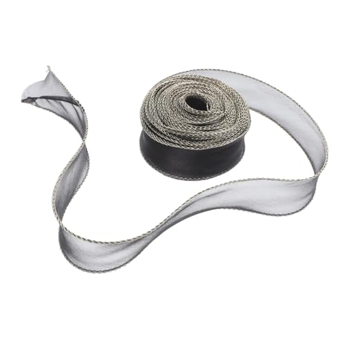 Mipcase Breites Chiffonband mit Wellenmuster Goldener Rand Weiches Polyesterband für DIY Basteln Hochzeitsdeko Geschenkverpackung Haarschleifen Scrapbooking von Mipcase