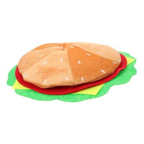 Mipcase Burger Beret Lustiger Hamburger Hut für Kostümpartys Karneval und Cosplay Farbenfrohes und Leichtes Accessoire für Besondere Anlässe Kostümzubehör für Unvergessliche von Mipcase