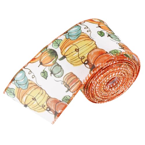 Mipcase Erntedankfest Schleifenband mit Kürbismotiv DIY Geschenkband für Basteln Partydeko und Geschenkverpackung Bedrucktes Herbstband für Kränze und Festdekoration Mipcase Erntedankfest Schleifenband mit Kürbismotiv DIY Geschenkband für Basteln Partydeko und Geschenkverpackung Bedrucktes Herbstband für Kränze und Festdekoration von Mipcase