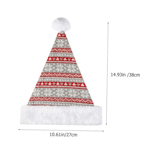 Mipcase Gestrickte Dicke Weihnachtsmütze mit und Grauem Schneeflockenmuster Atmungsaktiv und Robust als Xmas Party Deko und Fotorequisite für Erwachsene und Festliche Anlässe Mipcase Gestrickte Dicke Weihnachtsmütze mit und Grauem Schneeflockenmuster Atmungsaktiv und Robust als Xmas Party Deko und Fotorequisite für Erwachsene und Festliche Anlässe von Mipcase