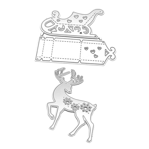 Mipcase Hochcarbon Stahl Stanzformen Weihnachten Schneideschablonen Schlitten für Scrapbooking Kartengestaltung DIY Basteln Kreative Weihnachtsdekoration Mipcase Hochcarbon Stahl Stanzformen Weihnachten Schneideschablonen Schlitten für Scrapbooking Kartengestaltung DIY Basteln Kreative Weihnachtsdekoration von Mipcase