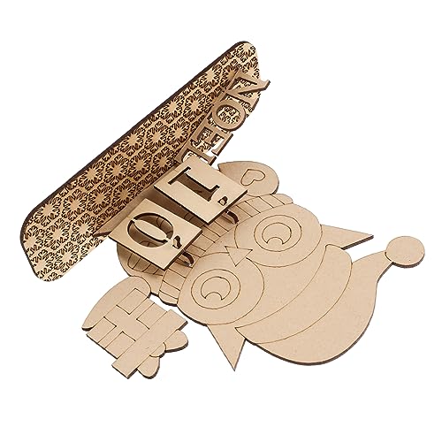 Mipcase Holz Adventskalender mit Veränderbaren Zahlen DIY Weihnachten Countdown Dekoration Kreativer Tischkalender für Festliche und Weihnachtsgeschenke von Mipcase