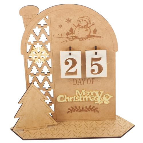 Mipcase Holz Tischkalender mit Manueller Umstellung Nachhaltiger Holzblock Kalender für Desktop Weihnachtsdeko und Partygeschenk Praktischer Jahreskalender für Büro Zuhause und von Mipcase