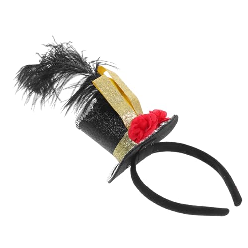 Mipcase Hut Stirnband Stirnbänder Stirnband Steampunk-zubehör Party Mini-zylinder-haarband Karnevalshut Halloween -hut Steampunk-hut Tea-party-haar-accessoire Schwarz Plastik von Mipcase