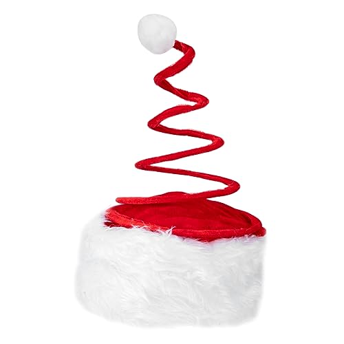 Mipcase Lustige Weihnachtsmütze mit Federdesign Nikolausmütze für Karneval Weihnachtsfeier Kostümparty Einzigartiges Cosplay Hut Accessoire für Erwachsene und Jugendliche von Mipcase
