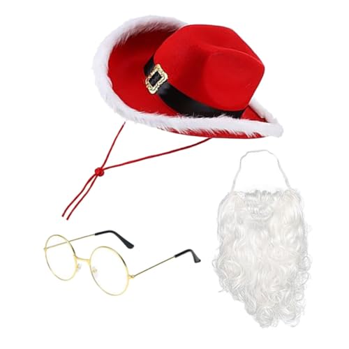 Mipcase Lustiges Teiliges Weihnachtsmann Kostüm mit Mütze und Brille Santa Claus Cosplay Accessoire für Erwachsene Weihnachtsfeier Robust und Bequem für Festliche Kostümpartys Mipcase Lustiges Teiliges Weihnachtsmann Kostüm mit Mütze und Brille Santa Claus Cosplay Accessoire für Erwachsene Weihnachtsfeier Robust und Bequem für Festliche Kostümpartys von Mipcase