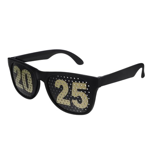 Mipcase Neujahrs Partybrille aus Leichtem Robustem Plastik Quadratische Schwarze Digit Brille als Lustiges Foto Accessoire für Silvester Abschlussfeier und Geburtstagsfeiern Mipcase Neujahrs Partybrille aus Leichtem Robustem Plastik Quadratische Schwarze Digit Brille als Lustiges Foto Accessoire für Silvester Abschlussfeier und Geburtstagsfeiern von Mipcase