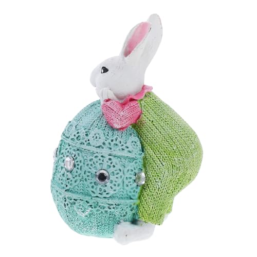 Mipcase Osterhasen-Ornamente Kaninchen-Harz-Ornament Osterhasen-Harzdekoration Osterhasen Miniaturfiguren Harzhasenverzierung Osterhandwerk Tischdeko zu Ostern Osterschmuck für Baum von Mipcase