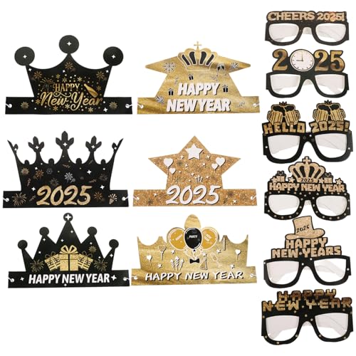 Mipcase Silvester-Party-Gläser: 12 Lustige 2025 Neujahrs-Partygeschenke Ausgefallene Frohes Neues Jahr-Brillen-Dekorationen Foto-Requisite Mipcase Silvester-Party-Gläser: 12 Lustige 2025 Neujahrs-Partygeschenke Ausgefallene Frohes Neues Jahr-Brillen-Dekorationen Foto-Requisite von Mipcase
