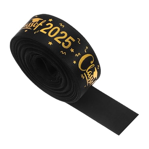 Mipcase Staffelungsband funkeln Abschluss Leis Abschluss Zubehör Pastell Schild Stoff geschenkverpackung hochzeitsdekoration geschenkschnur Band zum Verpacken Geschenkband Polyester Black von Mipcase
