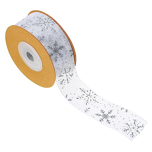 Mipcase Transparente Polyester Geschenkband mit Schneeflocken DIY Bastelband für Schleifen Geschenkschleifen und Weihnachtsdekoration Weihnachtliche Verpackung Mipcase Transparente Polyester Geschenkband mit Schneeflocken DIY Bastelband für Schleifen Geschenkschleifen und Weihnachtsdekoration Weihnachtliche Verpackung von Mipcase