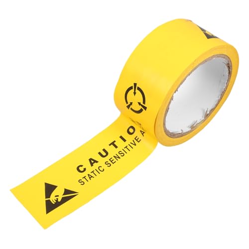 Mipcase Warnband Sicherheitsband Stromwarnschild antistatische Streifen elektrische Aufkleber Vorsichtsband Sicherheitswarnbänder Absperrband Warnaufkleber PVC von Mipcase