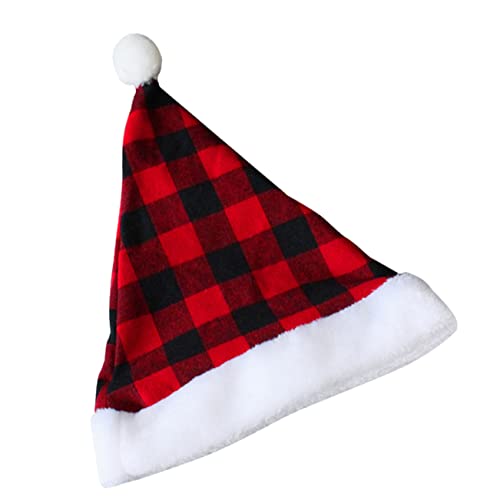 Mipcase Weiche Warme Weihnachtsmütze aus Kariertem Gepolstert und Bequem Unisex Santa Hat für Erwachsene für Weihnachtsfeiern und Festliche Party Dekorationen Mipcase Weiche Warme Weihnachtsmütze aus Kariertem Gepolstert und Bequem Unisex Santa Hat für Erwachsene für Weihnachtsfeiern und Festliche Party Dekorationen von Mipcase