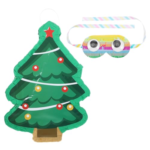 Mipcase Weihnachtliche Pinata mit Tannenbaum und Augenbinde Bunte Partydeko für Festliches für Weihnachtsfeiern und Themenpartys Teiliges für Unterhaltsame Beschäftigung Mipcase Weihnachtliche Pinata mit Tannenbaum und Augenbinde Bunte Partydeko für Festliches für Weihnachtsfeiern und Themenpartys Teiliges für Unterhaltsame Beschäftigung von Mipcase