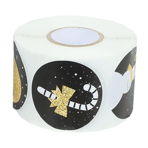 Mipcase Weihnachtliche Selbstklebende Geschenkaufkleber Rolle Runde Dekorationssticker mit Festlichen Motiven Langlebig Sicher für Geschenkverpackung Briefumschlüsse Partydekoration Mipcase Weihnachtliche Selbstklebende Geschenkaufkleber Rolle Runde Dekorationssticker mit Festlichen Motiven Langlebig Sicher für Geschenkverpackung Briefumschlüsse Partydekoration von Mipcase