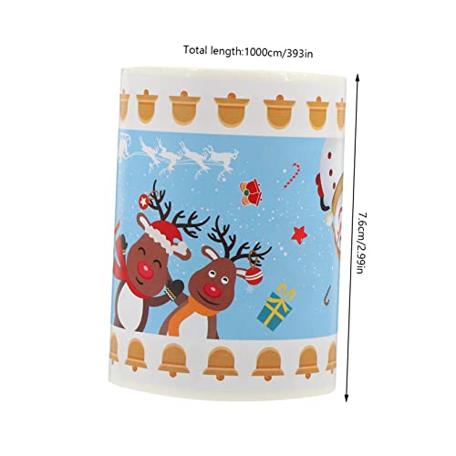 Mipcase Weihnachtlicher Cartoon Rahmen Aufkleber Selbstklebender Dekorativer für Tafel Klassenzimmer Weihnachtsrand Sticker Anpassbar für Pinnwand und Wanddekoration von Mipcase